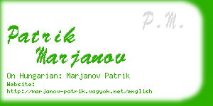 patrik marjanov business card